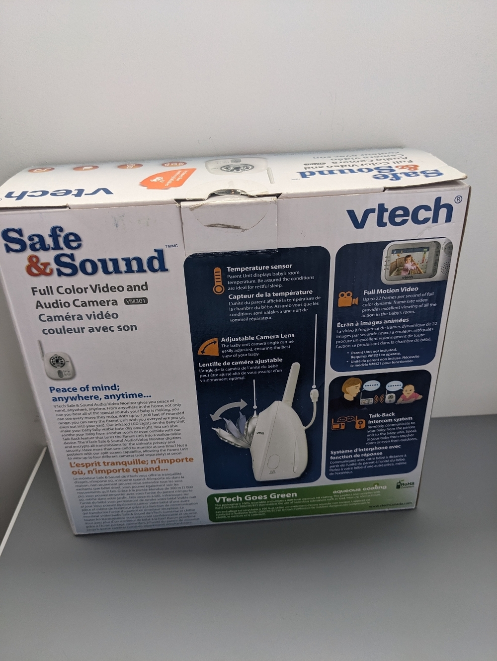 Vtech Safe And Sound VM301 Add On Camera Complete In Box Tested Excellent - Picture 3 of 5